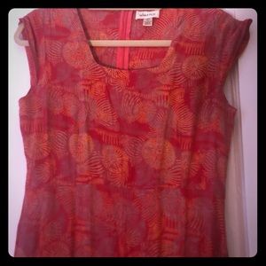 Pink dress with swirls